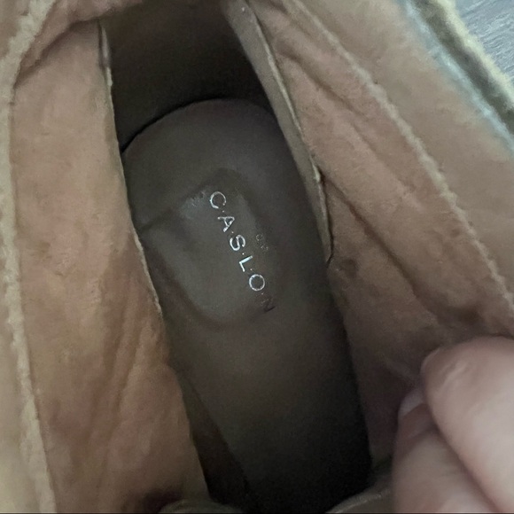 Caslon Gia lace up bootie brown suede stacked heel size 40 - Picture 11 of 11